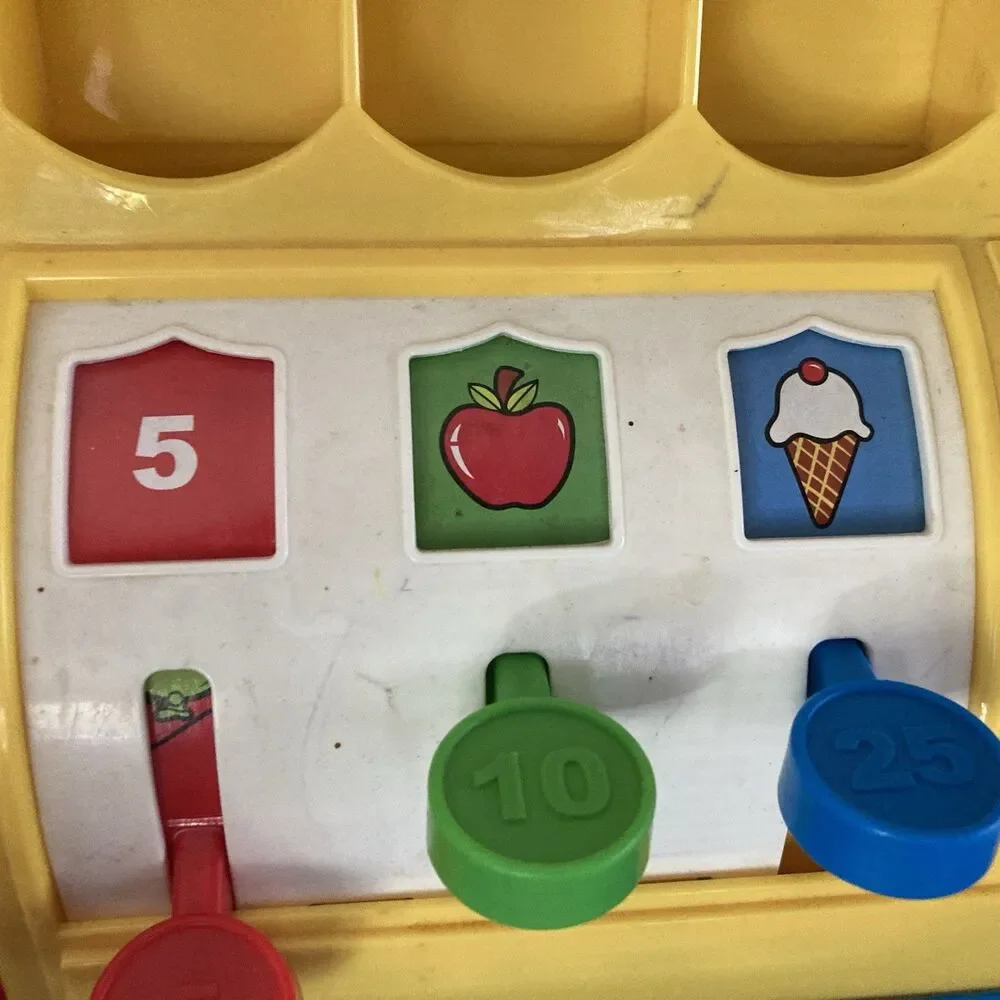 Fisher-Price Classics Cash Register Tested Working Toy Pretend Play 2002 Vintage